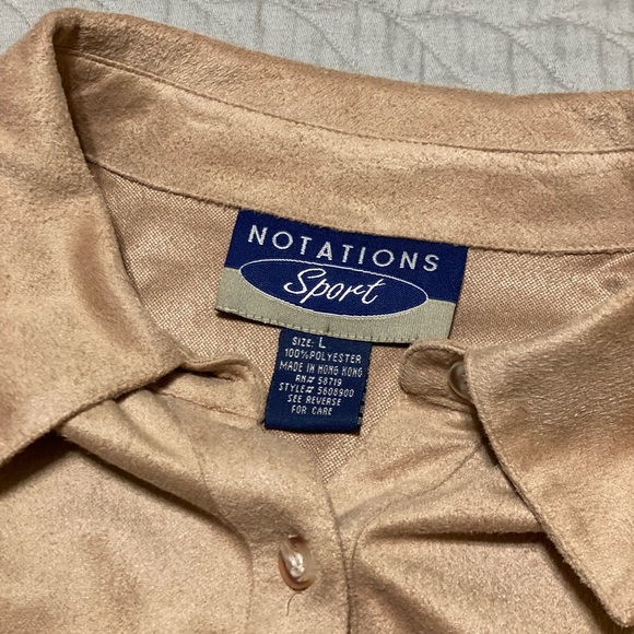 Suede Look Button Down - Picture 3 of 4